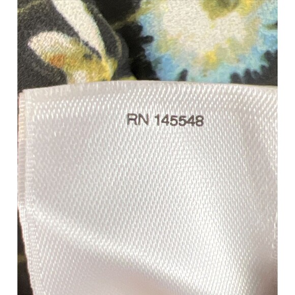 RACHEL Rachel Roy Women’s Black Floral Shift Dress w/Pockets & Slit Sleeves Sz 4 - Picture 16 of 16